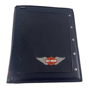 1990s Mead Harley-Davidson Portfolio with Spiral Bound Folder Pockets Excellent!